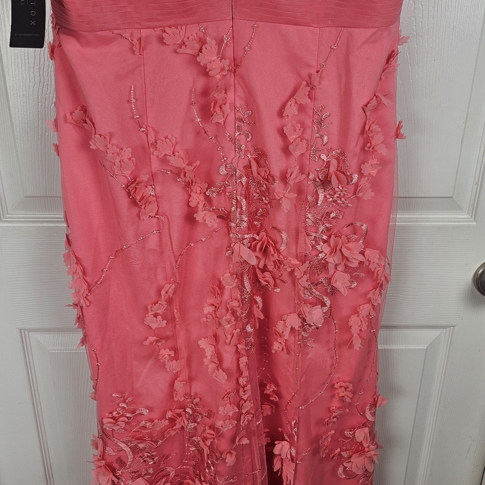 Adrianna‎ Papell Aidan Mattox NWT Floral Applique Embroidered Mermaid Gown 16 - Picture 14 of 16